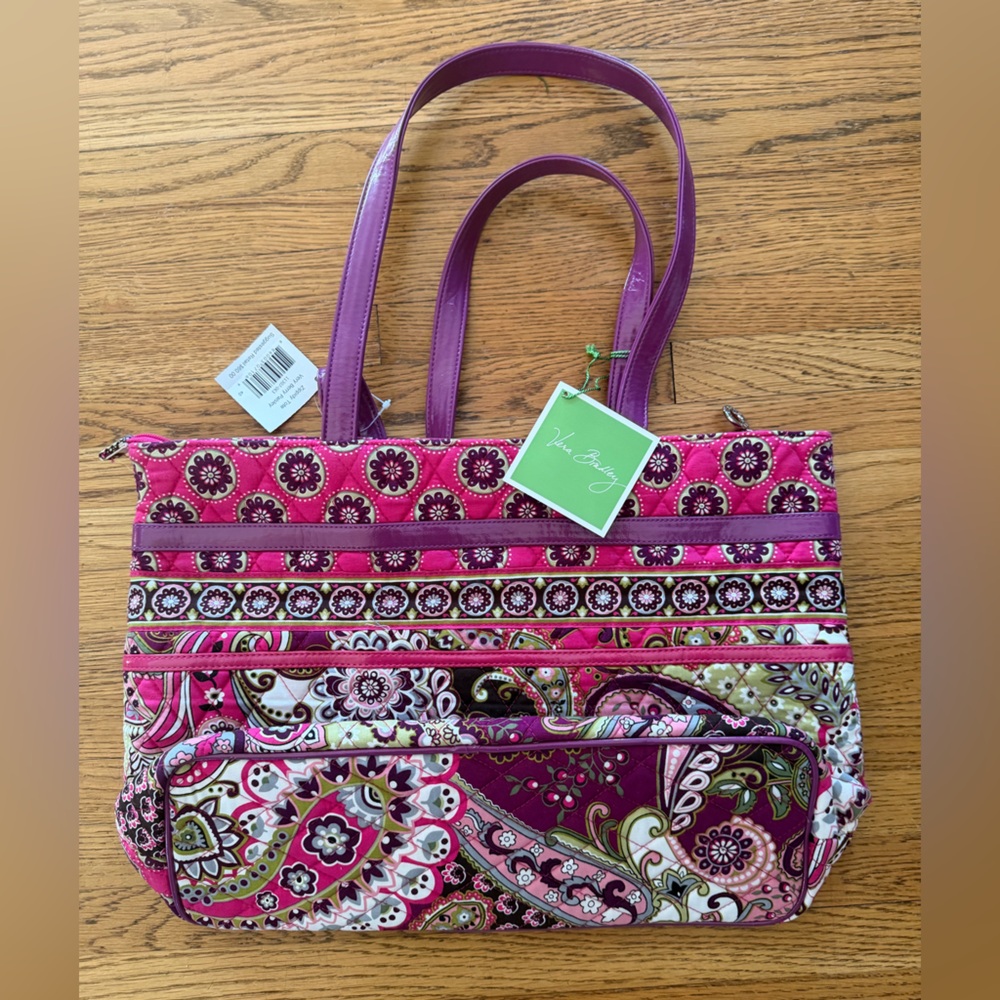 Vera Bradley Pink Paisley Zippity Tote